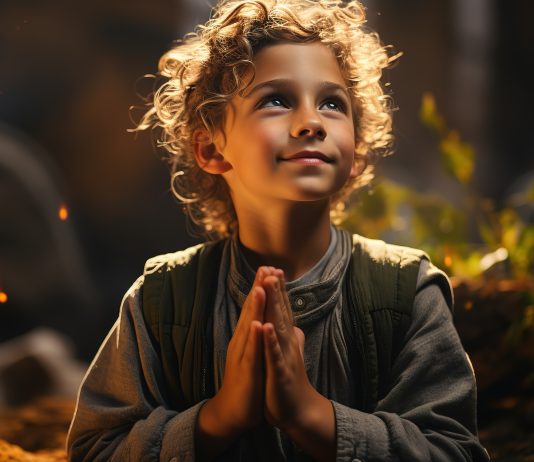 christian-cute-boy-is-praying-sunlight-show-his-faith